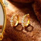 Round Cut Moissanite Earrings S925 10K 14K 18K Gold Studs Luxury Jewelry Perfect Anniversary Christmas Gift for Wife