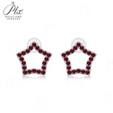 925 Sterling Silver Earrings Moissanite/Ruby/Sapphire/Columbia D Color VVS1 Round Cut Ideal Gift for Mother's Day Fine Jewelry