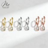 1ct/2ct D Color Emerald Cut Moissanite Earrings VVS1 S925 White Yellow Rose Gold Luxury Anniversary Gift for Women Valentine