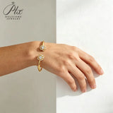 Moissanite Bracelet 2ct D Color Adjustable VVS1 925 Sterling Silver 18K Gold Plated Charm Fine Jewelry for Women Anniversary