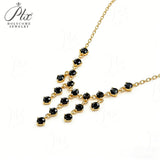 Moissanite Necklace D Color/Champagne/Black 1.8ct Round Cut VVS1 925 Sterling Silver Fringe Pendant Elegant Gift Fine Jewelry for Women