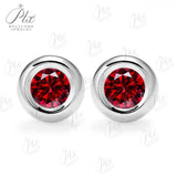 Moissanite Earrings 12 Colors 925 Silver 0.5CT Bubble Top quality Birth Stones New Bridal Jewelry classic Daily Wear Jewel Gift