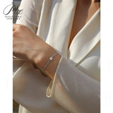 Moissanite Open Bangle Princess Cut 1ct D Color VVS1 925 Sterling Silver Stylish Jewelry for Women Wedding Anniversary Gifts