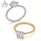 2/3 CT Moissanite Ring S925 Sterling Silver D Color VVS1 Round Cut Women's Jewelry Ideal Holiday Gift Anti-Allergic