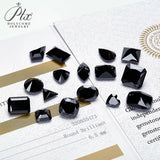 Luxury Black Moissanite Stones Multiple Shapes Including Round Oval & Heart Perfect for Rings Necklaces & Earrings
