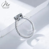 Moissanite Ring 925 Sterling Silver Mixed Cut Multi Color VVS1 GRA Certified Daily Versatile Gift Perfect for Daily Wear Hypoallergenic