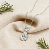 Moissanite Custom Pendant 925 Sterling Silver Pear Round Cut Total 5/9.5CT D Color With GRA For Ladies Christmas Gift Jewelry
