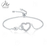 3mm Moissanite Heart Bracelet GRA Certified 925 Sterling Silver Hypoallergenic Daily Versatile Niche Light Luxury Women Wrist Chain