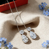 Moissanite Custom Pendant 925 Sterling Silver Pear Round Cut Total 5/9.5CT D Color With GRA For Ladies Christmas Gift Jewelry