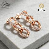 1.2mm Moissanite Earrings Round Cut D Color VVS1 925 Sterling Silver GRA Certified Factory Direct Sale Ideal Gift For Women