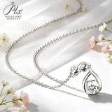 1CT Moissanite Necklace 925 Sterling Silver D Color VVS1 Round Cut Pendant GRA Certified Non‑Fading Commute‑Friendly Gift
