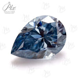 Vivid blue Color Moissanite Brilliant cut Multiple Shapes Excellent Cut Moissanites Gemstones GRA Pass Diamond Test Loose Gems