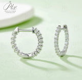 100% Moissanite Earrings 925 Sterling Silver for Women Sparkling Hypoallergenic Jewelry for Wedding Anniversary Party Luxury