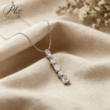 Moissanite Necklace 2.1CT D Color 925 Sterling Silver Round/Marquise/Emerald/Oval Cut Anti-Allergy Daily Wear Ideal Gift for Her