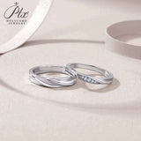 Moissanite Couple Ring S925 Sterling Silver D Color VVS1 Round Cut GRA Certified Hypoallergenic Direct Factory Daily Jewelry Ideal Gift for Her