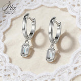 1ct/2ct D Color Emerald Cut Moissanite Earrings VVS1 S925 White Yellow Rose Gold Luxury Anniversary Gift for Women Valentine