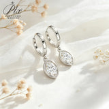Moissanite Earrings 1-2ct Marquise Cut D Color VVS1 925 Sterling Silver GRA Hypoallergenic Non Tarnish Office Wear Gift