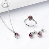 Jewelry Set Moissanite Jewelry Set Oval Cut It Includes Ring Necklace & Earrings Suitable for Weddings and Ideal As A Gift