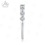 Moissanite Ring S925 Sterling Silver Round Cut D Color for Women Wedding Band Bridal Fine Jewelry Gift Package Anniversary