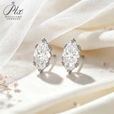 1-2ct Moissanite Earrings Marquise D Color VVS1 925 Sterling Silver GRA Hypoallergenic Factory Direct Versatile Daily Wear Gift