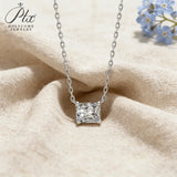 1-2ct Moissanite Necklace Emerald Cut/Radiant Cut Pendant 925 Silver Brilliant Fine Jewelry Anniversary Wedding Gift