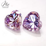 Moissanite Plating Sakura Pink VVS1 Gemstones Oval/Heart/Radiant/Emerald Cut for Rings Necklaces Earrings DIY Jewelry Making