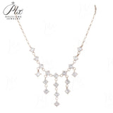 Moissanite Necklace D Color/Champagne/Black 1.8ct Round Cut VVS1 925 Sterling Silver Fringe Pendant Elegant Gift Fine Jewelry for Women