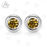 Moissanite Earrings 12 Colors 925 Silver 0.5CT Bubble Top quality Birth Stones New Bridal Jewelry classic Daily Wear Jewel Gift