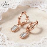 1ct/2ct D Color Emerald Cut Moissanite Earrings VVS1 S925 White Yellow Rose Gold Luxury Anniversary Gift for Women Valentine