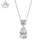 Moissanite Custom Pendant 925 Sterling Silver Pear Round Cut Total 5/9.5CT D Color With GRA For Ladies Christmas Gift Jewelry