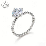 2/3 CT Moissanite Ring S925 Sterling Silver D Color VVS1 Round Cut Women's Jewelry Ideal Holiday Gift Anti-Allergic