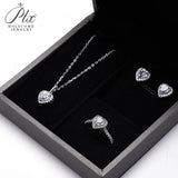 Jewelry Set Moissanite Jewelry Set Heart-Cut It Includes Ring Necklace & Earrings Suitable for Weddings and Ideal As A Gift