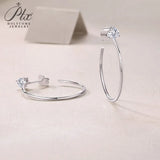 Moissanite Earrings Round-Cut D-Color with S925 Exquisite jewelry perfect for daily wear & an ideal Valentine's Day gift for her