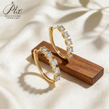 2ct D Color Circle Hoop Moissanite Earrings Round Cut VVS1 S925 White Yellow Rose Gold Anniversary Wedding Gift for Women