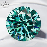 Green Moissanite VVS1 8 Hearts & 8 Arrows Round/Oval/Heart Shapes High Brilliance Loose Stones for Custom Fine Jewelry Designs