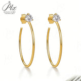 Moissanite Earrings Round-Cut D-Color with S925 Exquisite jewelry perfect for daily wear & an ideal Valentine's Day gift for her