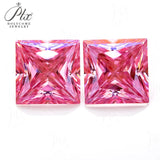 Moissanite Plating Princess Cut Golden Yellow/Sakura Pink VVS1 Brilliant Loose Gemstones for Custom Rings & Fine Jewelry Making