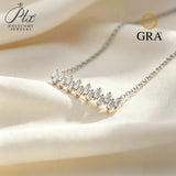 Moissanite Necklace Rectangle Cut  D Color VVS1 GRA Wedding Engagement 925 Sterling Silver Pendant Chain Jewelry Gift