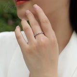 Moissanite Ring S925 Sterling Silver Round Cut D Color for Women Wedding Band Bridal Fine Jewelry Gift Package Anniversary