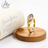 2ct Marquise Cut Moissanite Ring VVS1 S925 10K White Yellow Gold Slim Bridal Ring Unique Wedding Anniversary Gift for Women