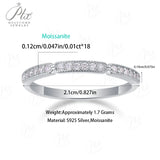 Moissanite Ring 925 Sterling Silver GRA Certificate VVS1 Round 1.2mm D Color Sparkling Minimalist Jewelry Gifts For Women