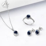 Jewelry Set Moissanite Jewelry Set Oval Cut It Includes Ring Necklace & Earrings Suitable for Weddings and Ideal As A Gift