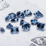 Vivid blue Color Moissanite Brilliant cut Multiple Shapes Excellent Cut Moissanites Gemstones GRA Pass Diamond Test Loose Gems