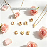 Silver Plated Mini Initial Pendant Necklace 925 Sterling Silver Base 26 Letters Custom Name Jewelry Factory Direct Hypoallergenic