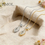 Moissanite Necklace 925/10K/14K Gold Marquise Round Cut 1ct D Color VVS1 Pendant Minimalist Fine Jewelry Must-have Gift for Her