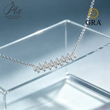 Moissanite Necklace Rectangle Cut  D Color VVS1 GRA Wedding Engagement 925 Sterling Silver Pendant Chain Jewelry Gift