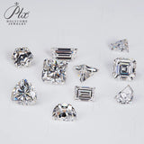 D Color Super White Moissanite Diamonds Round/ Oval/ Pear/ Radiant/ Emerald/ Heart/ Princess/ Cushion/ Asscher & Triangle Cuts