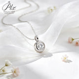 1CT Moissanite Necklace Round Cut 925 Sterling Silver D Color VVS1 GRA Hypoallergenic Commuter‑Friendly Daily Fine Jewelry