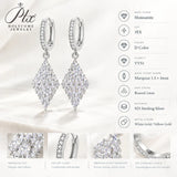 Moissanite Stud Earrings for Women Luxury Yellow Gold Plated 925 Sterling Silver Stud Earrings Fashion Daily Jewelry Gift Wholesale Factory Direct