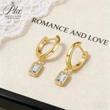1ct/2ct D Color Emerald Cut Moissanite Earrings VVS1 S925 White Yellow Rose Gold Luxury Anniversary Gift for Women Valentine